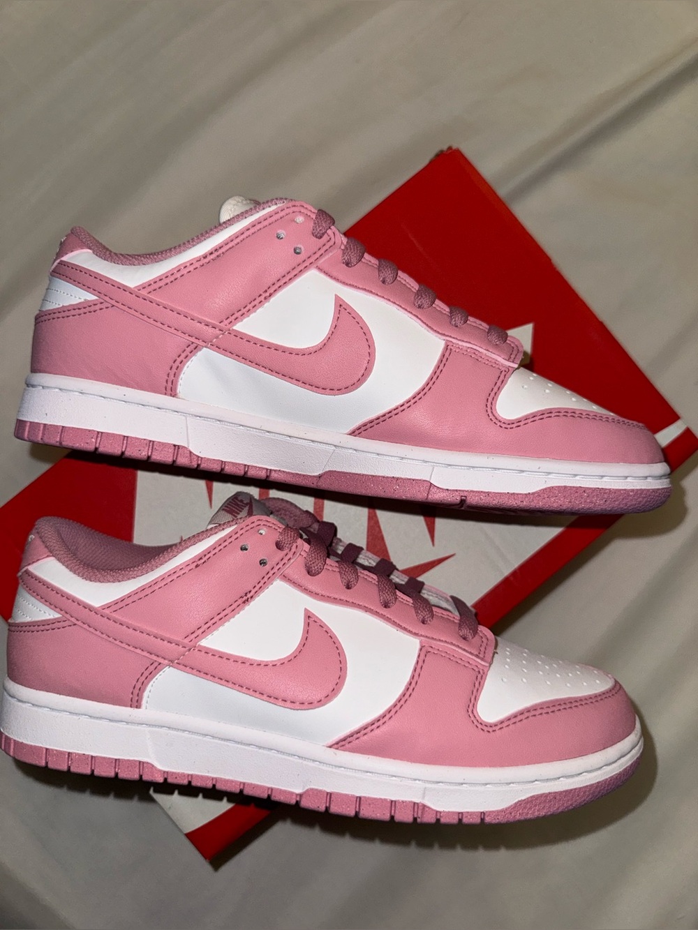 New Nike Dunk Low Next Nature in White Pink size 9.5 Women